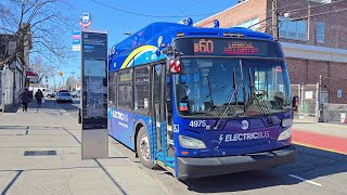 ⁴ᴷ NYC Bus: 2023-2024 New Flyer XE40s on the B60 (Grand Avenue Depot)