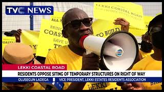 Residents Of Lekki Coastal City Protest, Oppose Siting Of Temporary Structures On Right Of Way screenshot 5
