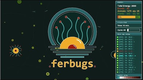 Ferbugs: First demonstration of my artificial life simulation.