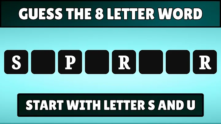 Guess the 8-Letter Word without Vowels: Start with S and U | Quiz World Sunita