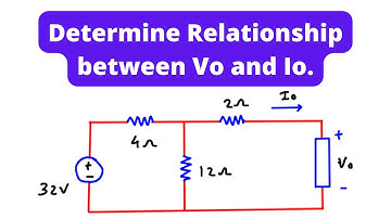 Determine the Relationship Between Vo and Io. | Electrical Engineering