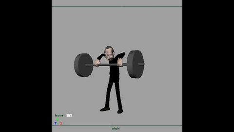 weight lifting 3d maya
