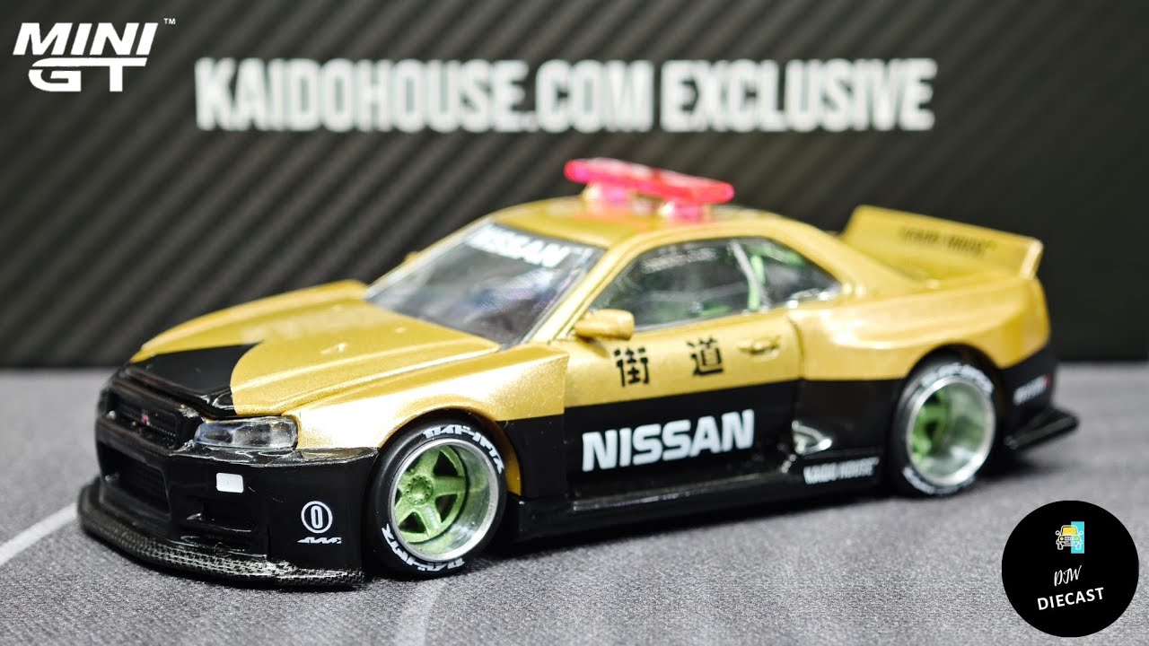 Nissan Skyline GT-R R34 Police Black Limited by Kaido House Mini