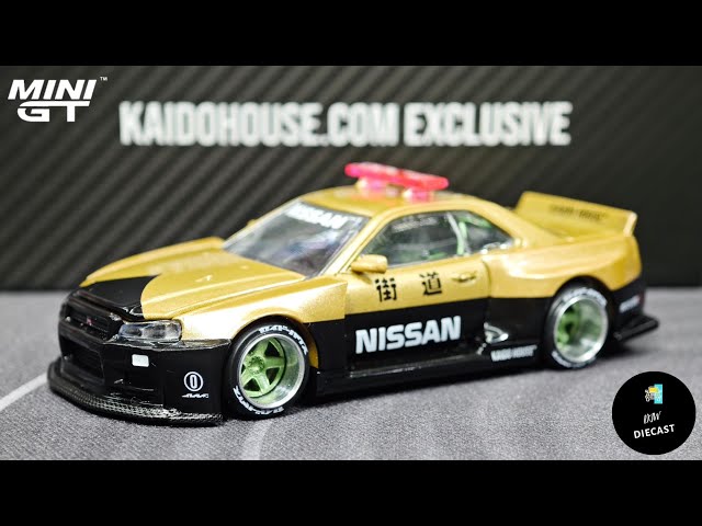 Nissan Skyline GT-R R34 Police Black Limited by Kaido House Mini
