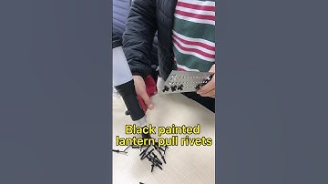 Black painted lantern pull rivets