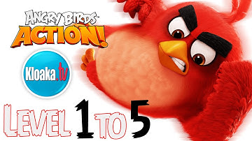 Angry Birds Action - Level 1 to 5 Gameplay Walkthrough (3 Stars)
