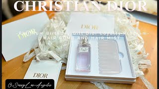 @Dior | Platinum Birthday Gift *Dior Hair Mist 30ml & Dior Rose Quartz Hair Comb Set in Box*🪮💕