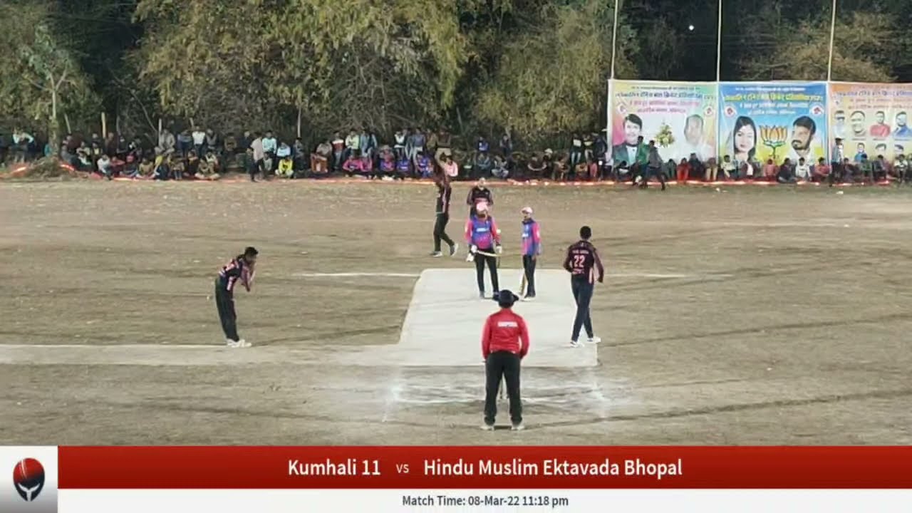 CRIC LIVE | Kumhali 11 vs Hindu Muslim Ektavada Bhopal | 08-Mar-22 11:18 PM 8 overs | LCC