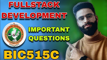 BIC515A Vtu Important Questions | FullStack Development