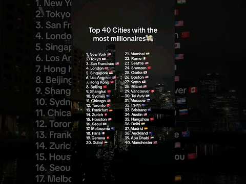 Top 40 Cities with the most millionaires #cities #millionaires #millionaire