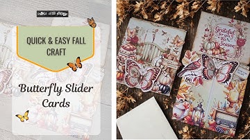 Easy Autumn Butterfly Slider Card | Quick Interactive Fall Craft Tutorial