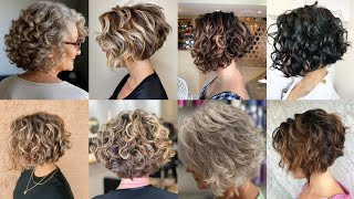Best Curly Women Short Bob Hairstyles||Latest Short Pixie Bob Haircut!
