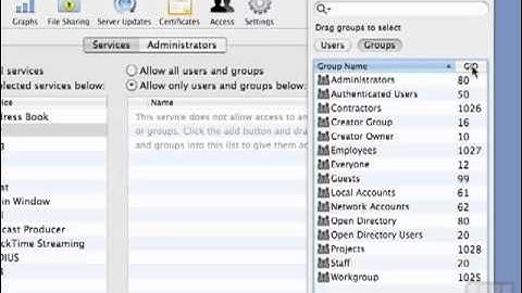 Controlling Access - Apple Mac 10.6 Server Tutorial