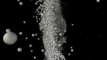 Collision between porous agglomerates.