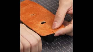 Our vintage veg-tanned leather has natural oils and polished with sandpaper.