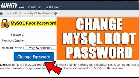 How to change MySQL root password?