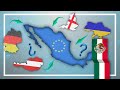 ¿Cuántos países europeos entran en el territorio mexicano?