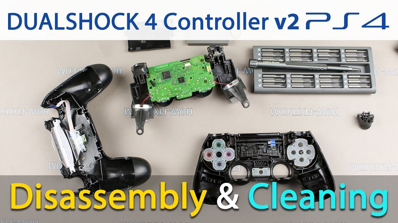 Preek haat verschijnen PS4 DualShock v2 controller disassembly and repair buttons cleaning -  YouTube