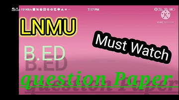 B.Ed Question Paper 2020