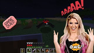 Hardcore Alexa bliss react minecraft survival | minecraft WWE tournament Alexa Play