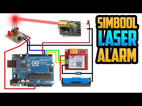 GSM Home Security Alarm System | Arduino TripWire Alarm | Arduino LASER ...