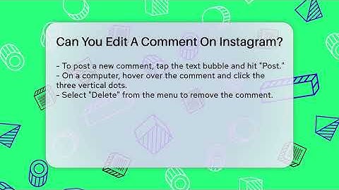 Can You Edit A Comment On Instagram? - Everyday-Networking