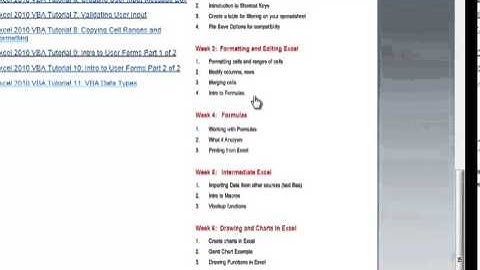 Excel 2010 for Beginners course