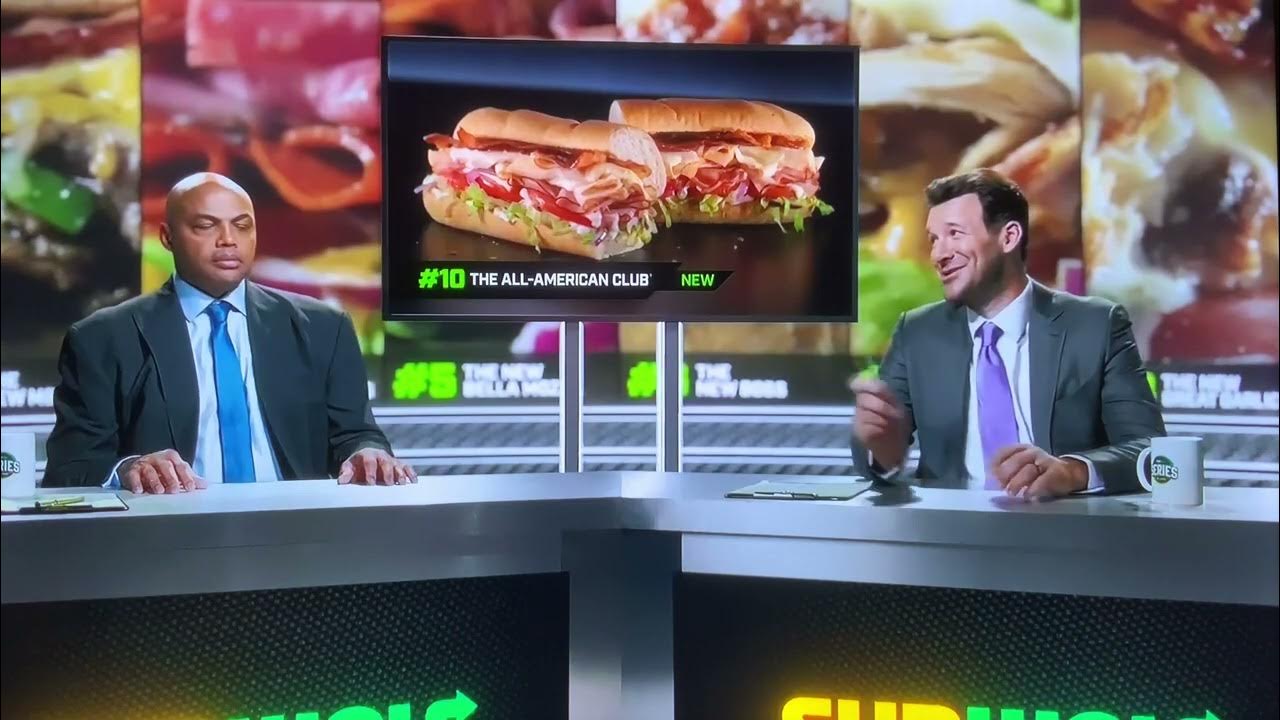 Subway restaurant NEWEST TV commercial with Charles Barkley, Tony Romo