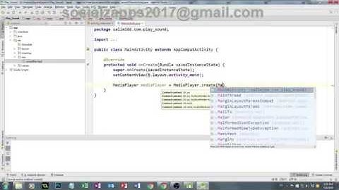 HD  دروس الاندرويد استيديو الدرس8 تشغيل الملفات الصوتية Play Sound Android Studio