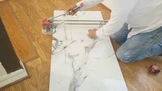 روش بریدن سرامیک به این بزرگی!!How to cut a big ceramic tile