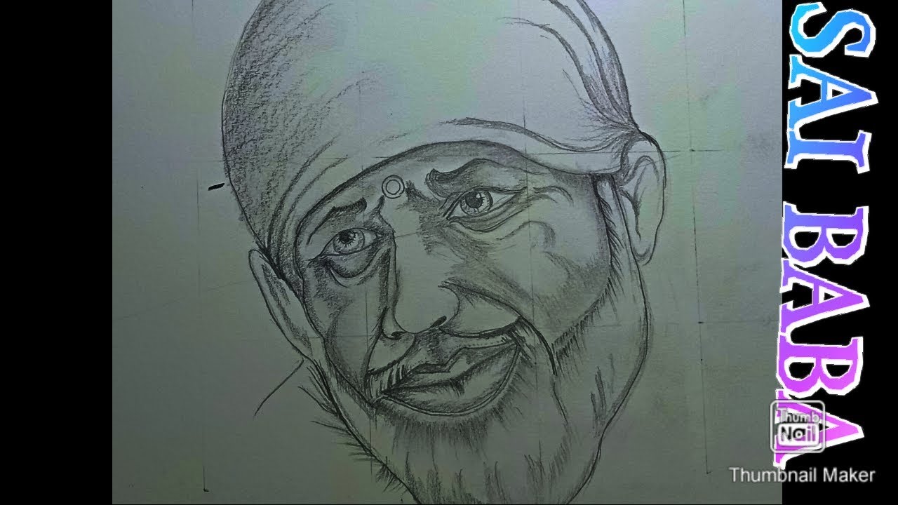 How to Draw Shiridi Sai Baba Drawing / Pencil Drawing for beginners -  YouTube