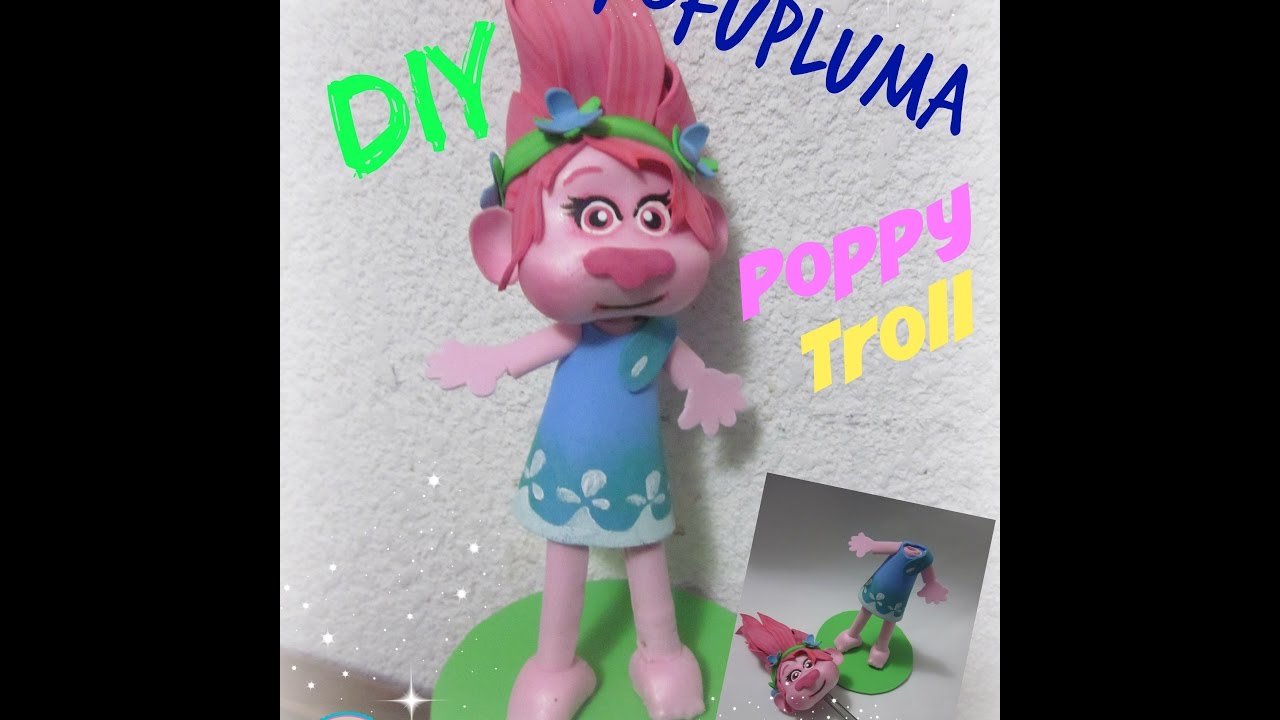 DIY Poppy Troll fofupluma/ fofucha Poppy Troll