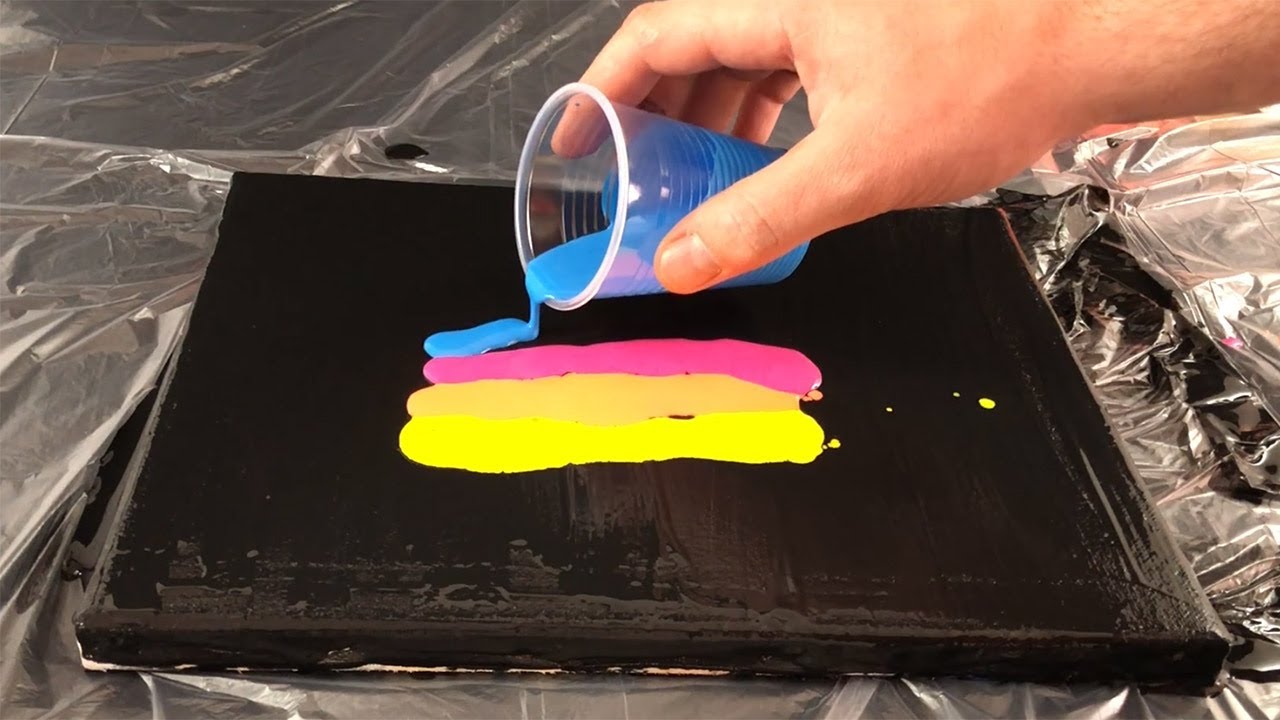Colorful Abstract Dots Painting Acrylic Pouring Technique YouTube