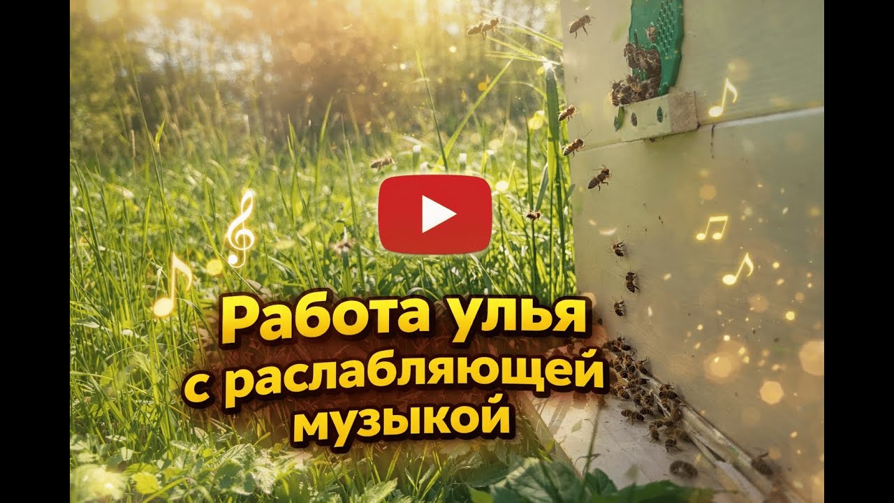 Жизнь улья. Жужанье пчёл. расслабляющая музыка.