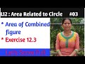 L12 Area Related to Circle #03 || Ex 13.3 Area of Combined figure || Practice Questions
