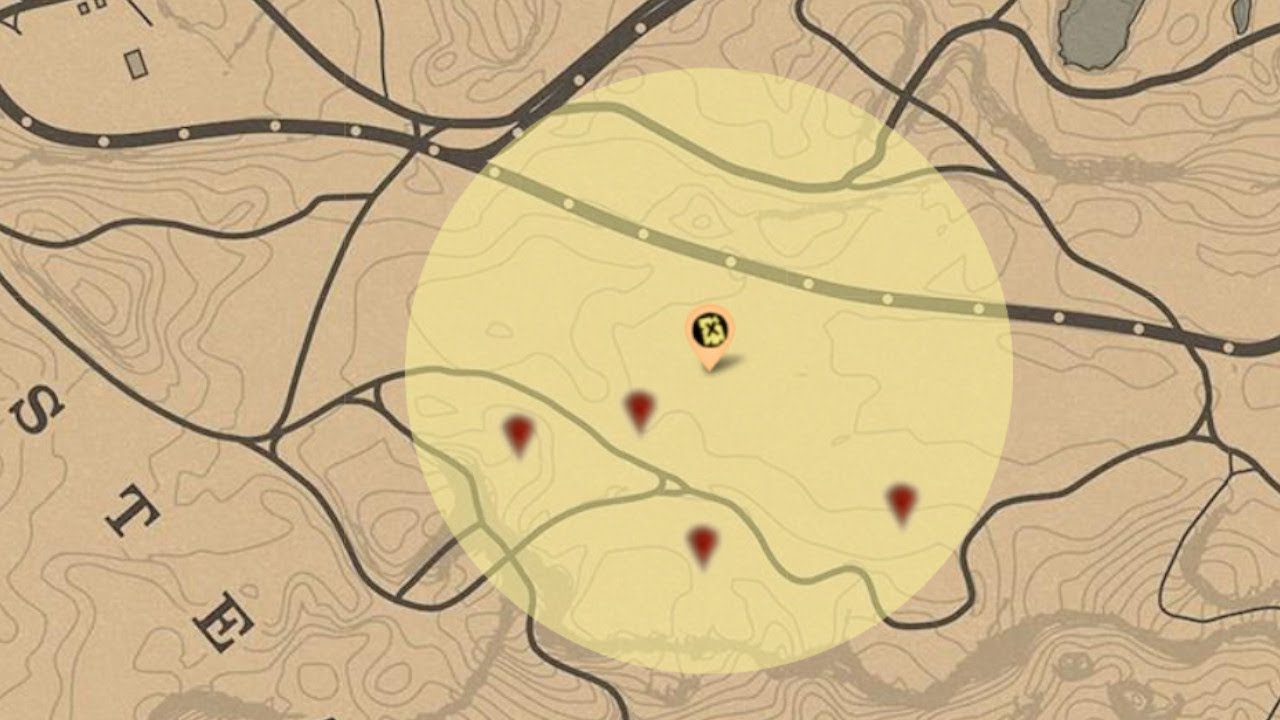 Red Dead Online Tesoro del cruce del Bardo / Bard's Crossing Treasure Map  Location 