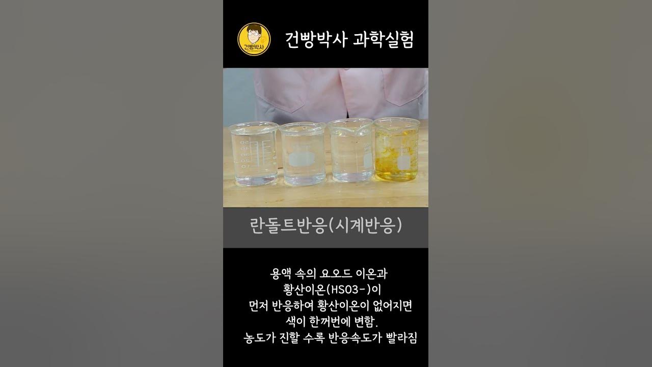 란돌트 반응_시계반응_화학시계 #Shorts - Youtube