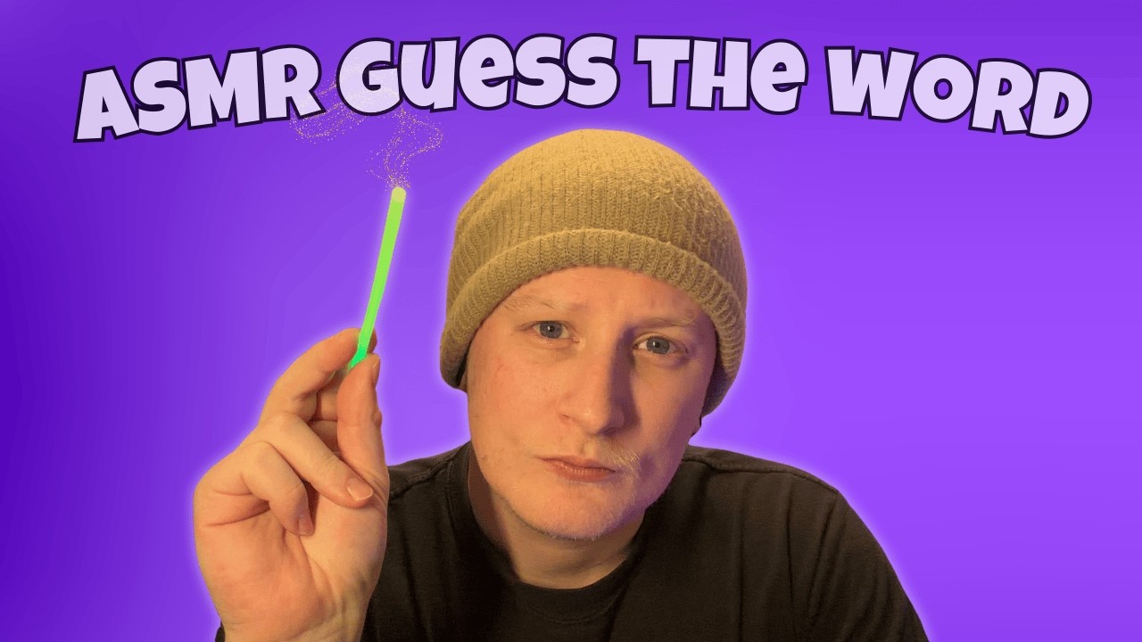 ASMR Tracing Words With Glowsticks