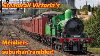 Y112 Is Back Pulling Trains Steamrail Victorias End Of Year Members Suburban Rambler Y112, K153.