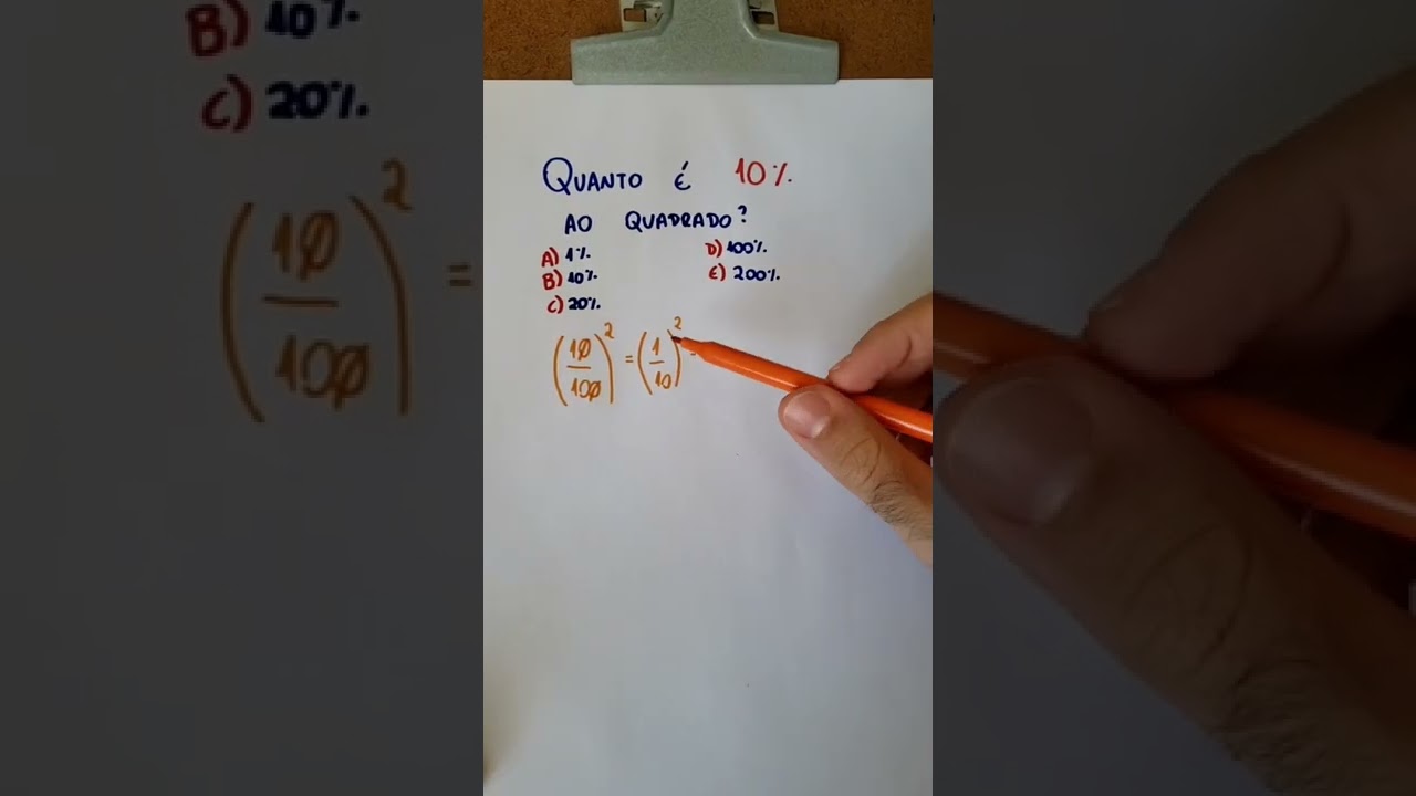 Quanto é 10% ao quadrado? - YouTube