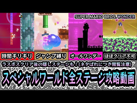 マリオワンダー ラスボスクリア後の隠しステージも スペシャルワールド 全ステージ ノーダメージ攻略動画 任天堂スイッチ Mario Wonder