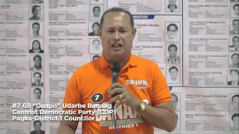 Gil "Guapo" Udarbe Banaag for District 1 Councilor of Cagayan de Oro 2016
