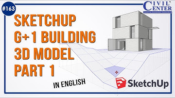 SketchUp, G+1 Building 3D Model Part 1: Importing CAD Files and Setting Scale