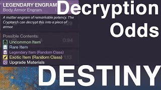 Legendary Engram Decryption Odds in DESTINY | WikiGameGuides
