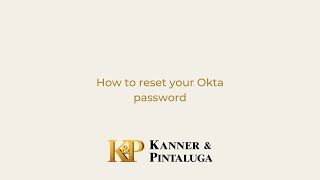 How to reset your Okta password