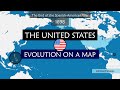 The united states of america  evolution on a map