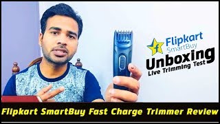 Flipkart SmartBuy Fast Charge Titanium Coated Cordless USB Trimmer For Men Review in Hindi