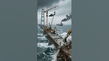 China infrastructure ai bridge build #bridge #waterbridge #usabridge #machines #infrastructure