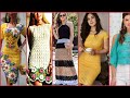 40 to 55 Years Gorgeous Lady Collection Of Crochet Knitting Slim Fitted Dresses & Blouse