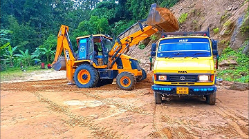 Jcb 3dx loading mud in tipper / new jcb and new tipper video / soil loading 